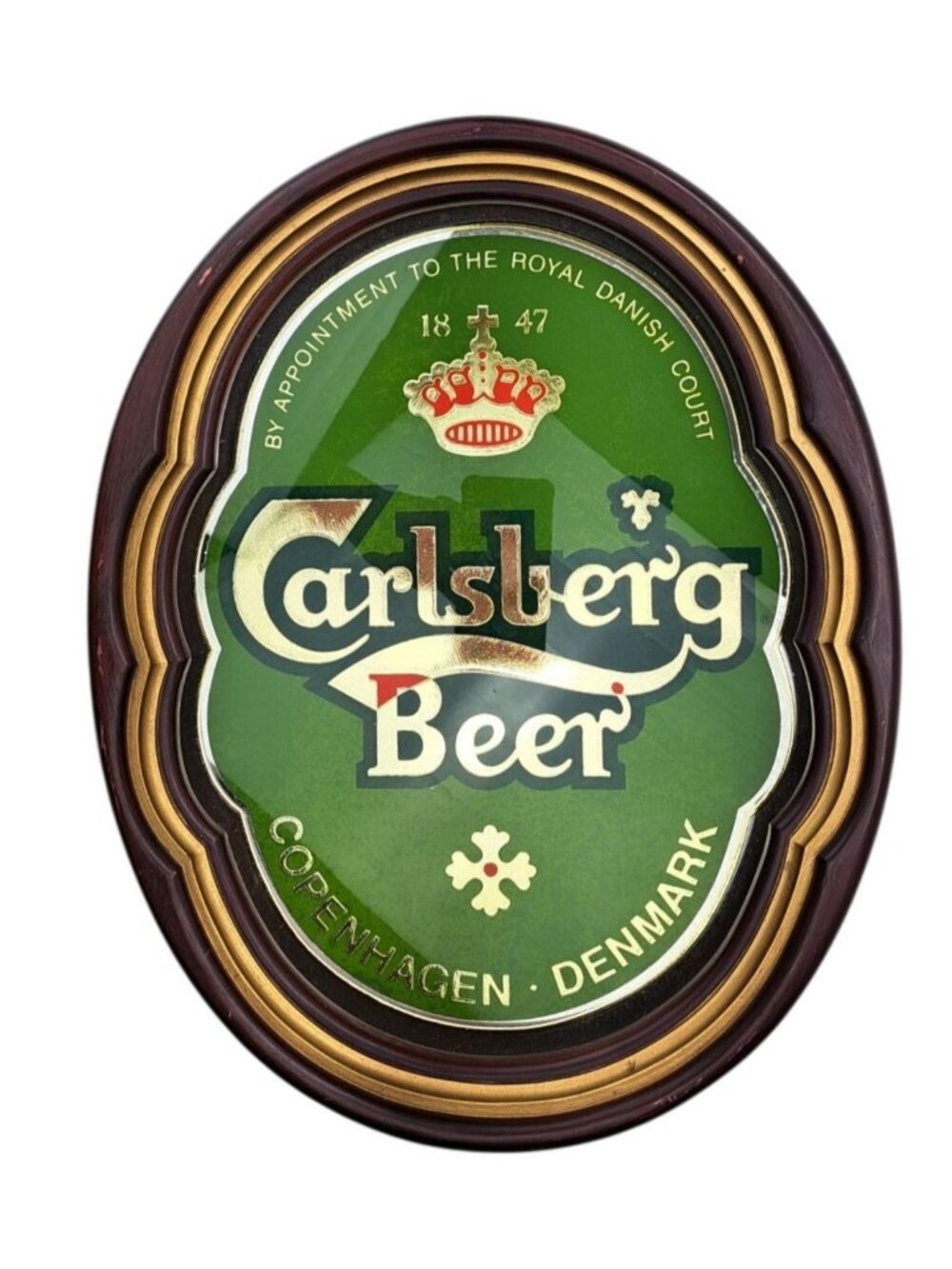 Vintage Carlsberg Beer Wall Plaque Sign Bar Tavern Pub 3D Man Cave Denmark 1988